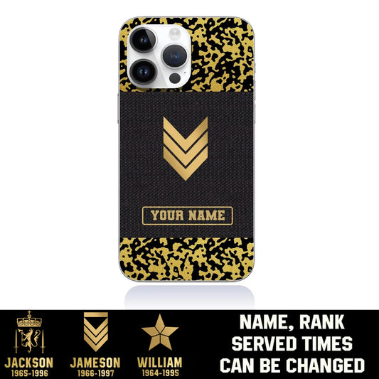 Personalized Norway Soldier/Veterans With Rank And Name Phone Case Printed - 1509230001