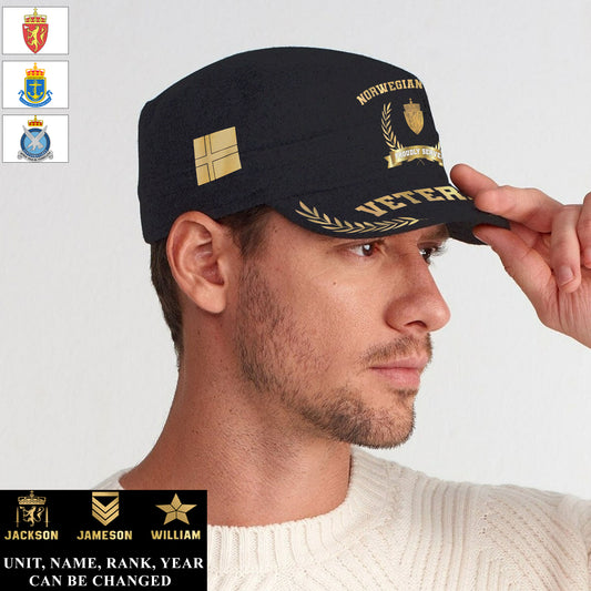 Personalized Norway Soldier/ Veteran With Name, Rank And Year Military Cap - 17397504