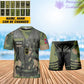 Personalized Norway Soldier/ Veteran Camo With Name And Rank Combo T-Shirt + Short 3D Printed -22042401QA