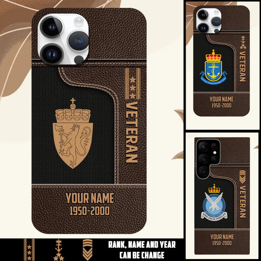 Personalized Norway Soldier/Veterans With Rank, Year And Name Phone Case Printed - 17394048