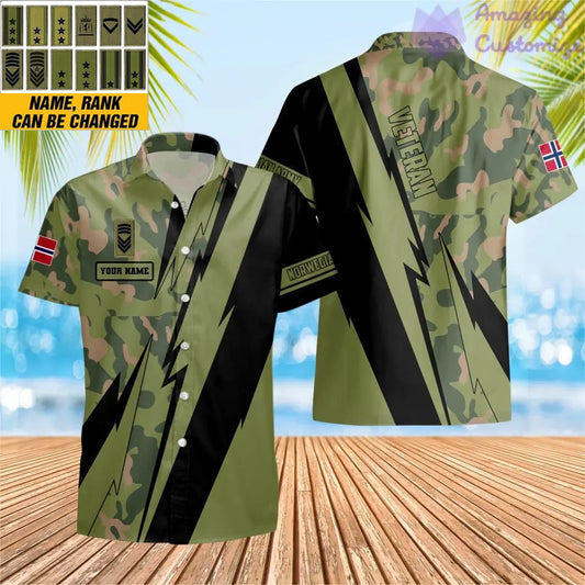 Personalized Norway Soldier/Veteran with Name and Rank Hawaii Shirt All Over Printed - 03042401QA