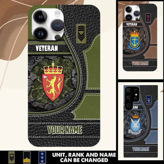 Personalized Norway Soldier/Veterans With Rank And Name Phone Case Printed - 17404416