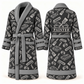 Painter Occupational Emblems Bathrobe — Slate front and back views
