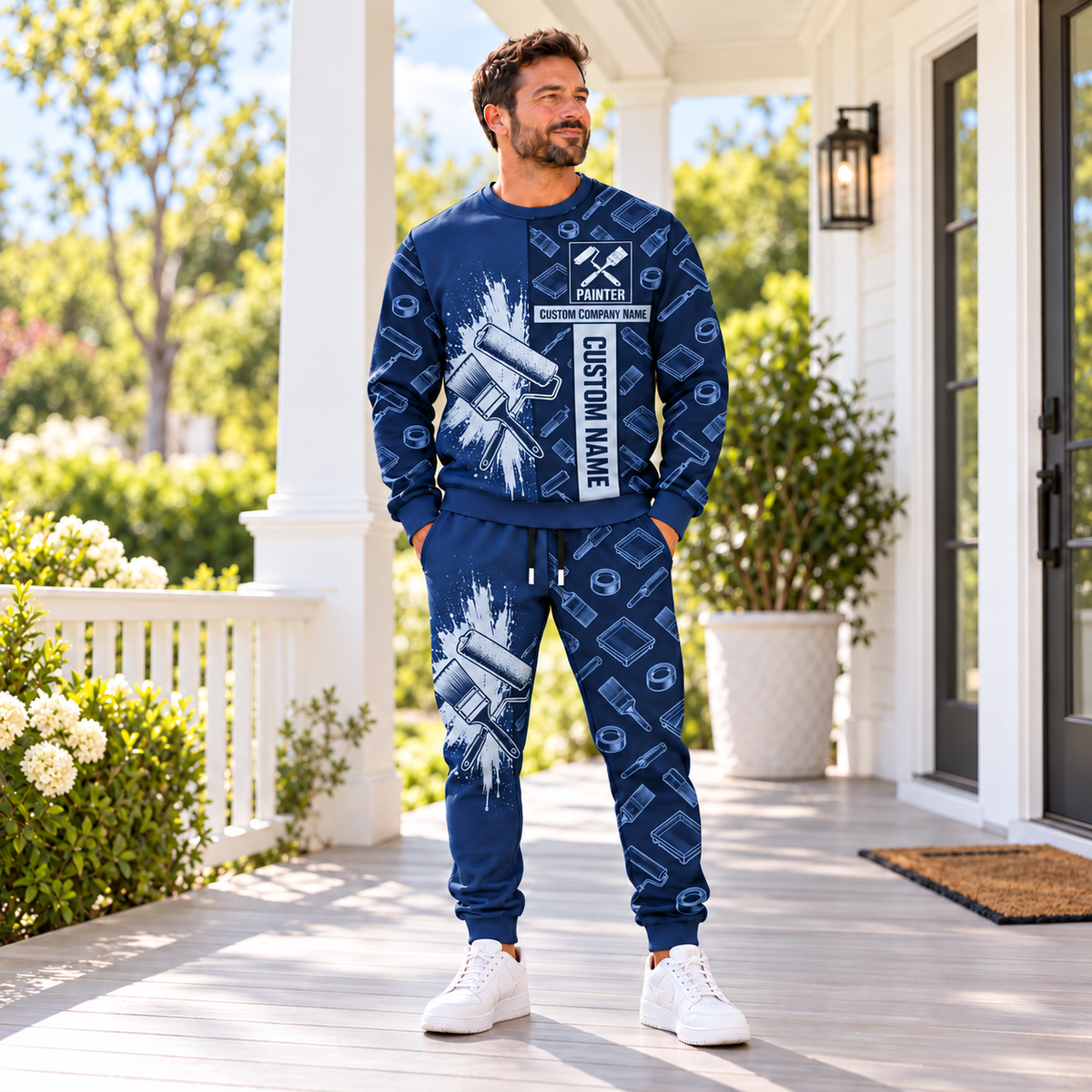 Personalized Painter Combo Sweater + Jogger with Name and Company — dedicated listing hero