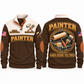 Personalized Painter Hands Behind the Finish Sports Sweatshirt — Brown variant