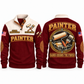 Personalized Painter Hands Behind the Finish Sports Sweatshirt — Jujube Red variant