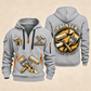 Personalized Painter Built by Hand Quarter Zip Hoodie — Light Grey variant