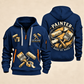 Personalized Painter Built by Hand Quarter Zip Hoodie — Navy variant