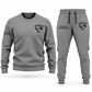 Personalized Painter Minimal Badge Sweater + Jogger Combo — Gray variant