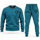 Personalized Painter Minimal Badge Sweater + Jogger Combo — Teal variant