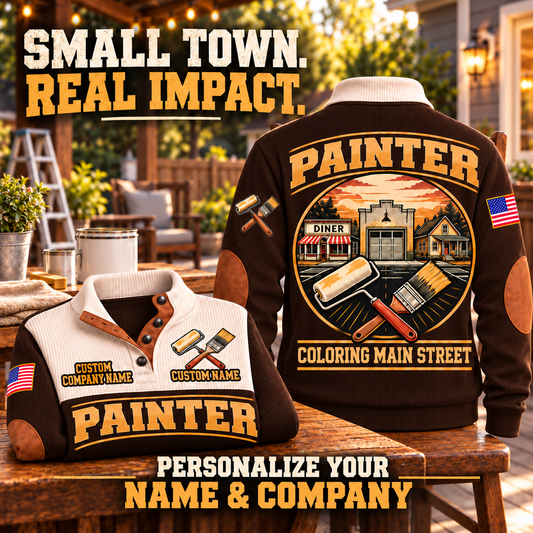 Personalized Painter Coloring Main Street Sports Sweatshirt — dedicated listing hero