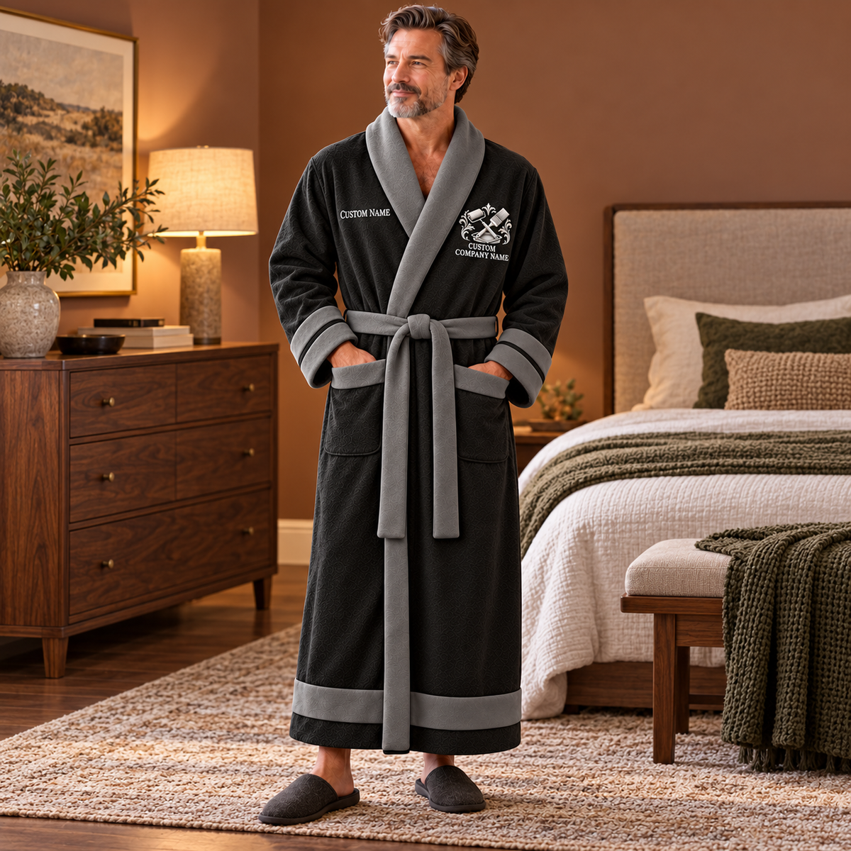 Personalized Painter Bathrobe – Heritage Crest — dedicated listing hero