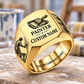 Painter Signature Crest Signet Ring — Gold variant