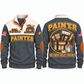 Personalized Painter Painting Crew Sports Sweatshirt — Grey variant
