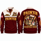 Personalized Painter Painting Crew Sports Sweatshirt — Jujube Red variant