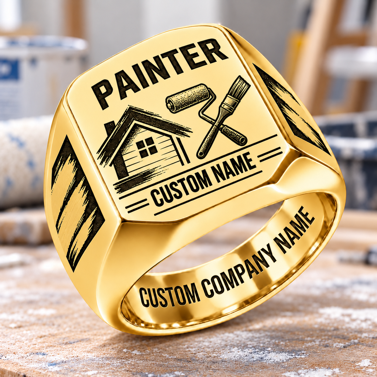 Painter Twin Icons Signet Ring — Gold variant