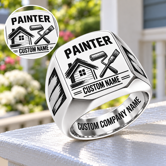 Painter Twin Icons Signet Ring — dedicated listing hero