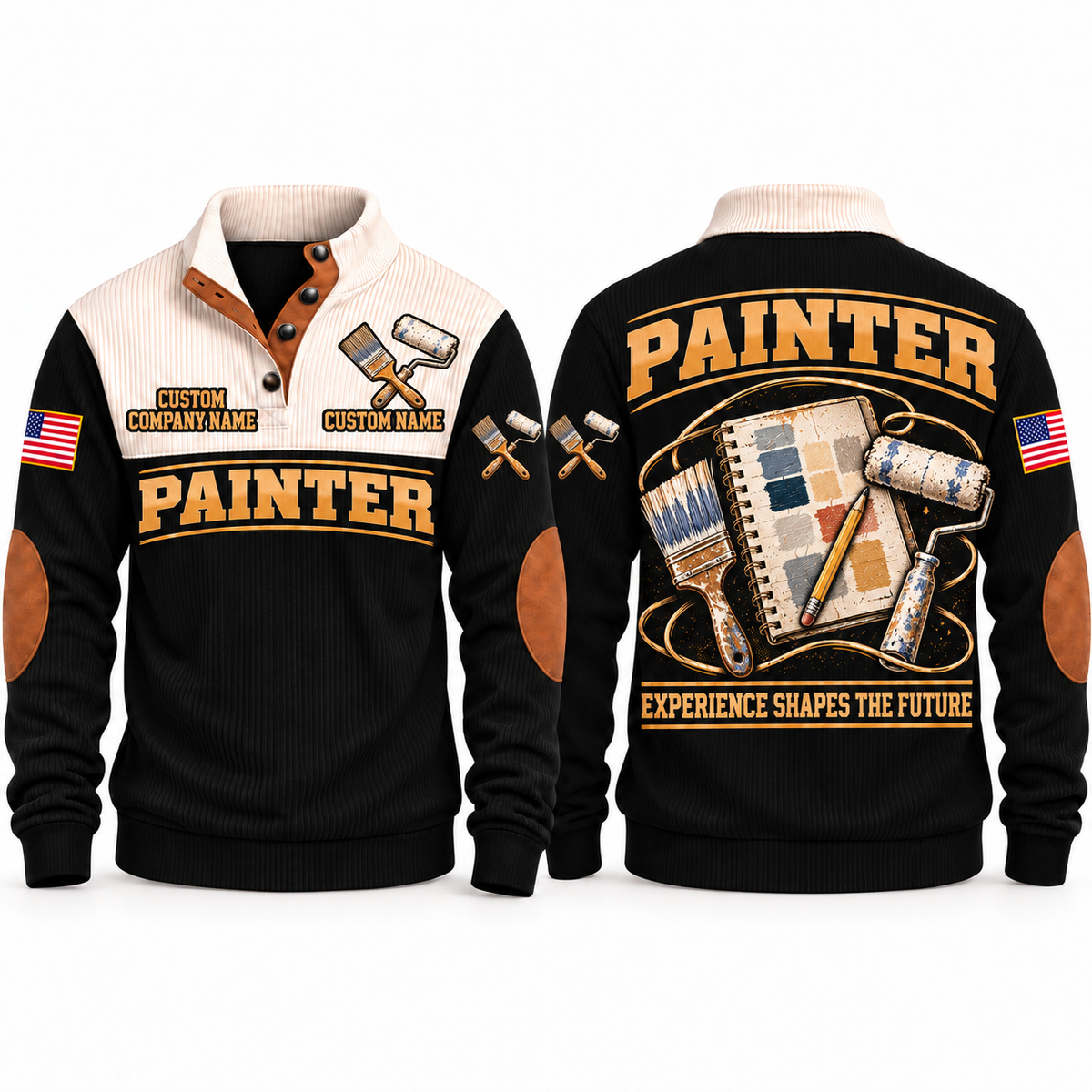 Personalized Painter Knowledge Carried Forward Sports Sweatshirt — Black variant