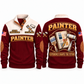 Personalized Painter Knowledge Carried Forward Sports Sweatshirt — Jujube Red variant