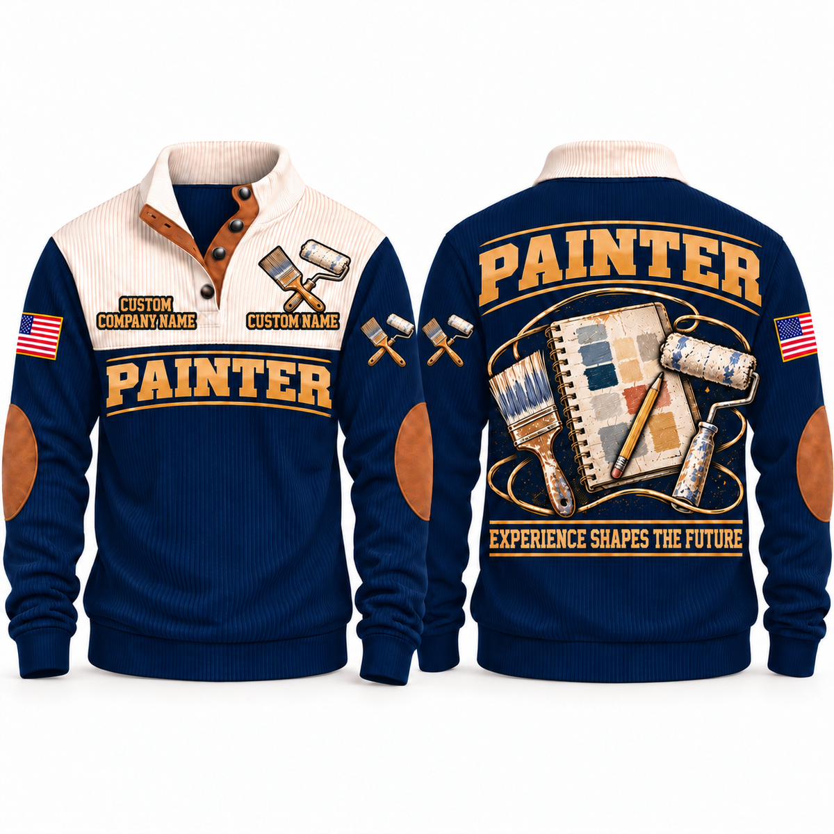 Personalized Painter Knowledge Carried Forward Sports Sweatshirt — Navy variant