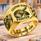 Personalized Painter Signet Ring - Heritage Emblem — Gold variant