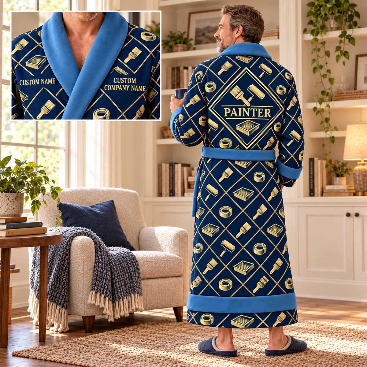 Personalized Painter Bathrobe – Diamond Emblems — dedicated listing hero