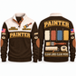 Personalized Painter Clean Lines Sports Sweatshirt — Brown variant