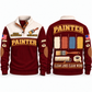 Personalized Painter Clean Lines Sports Sweatshirt — Jujube Red variant