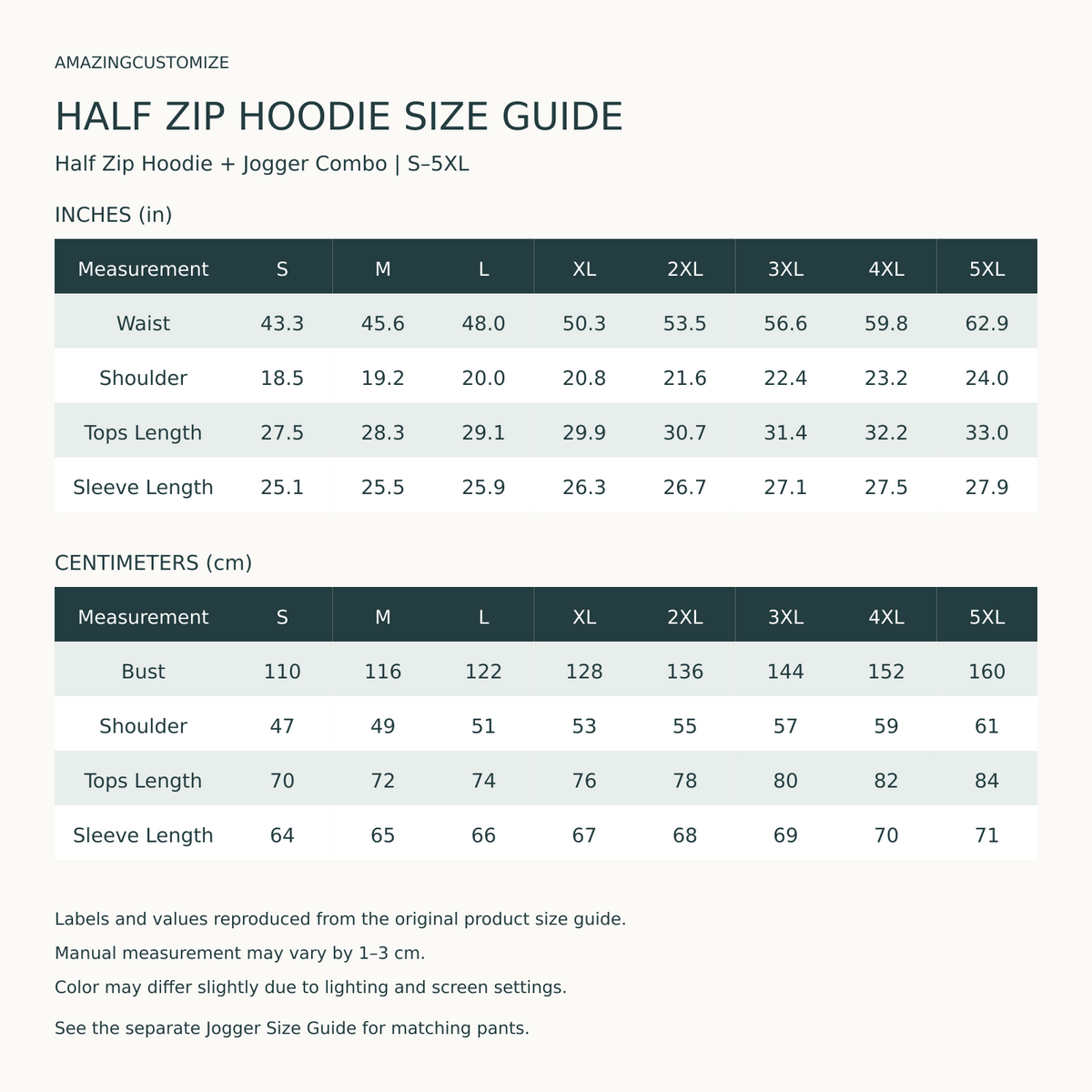 Personalized Painter Half Zip Hoodie + Jogger Combo with Name & Company — chart-top variant