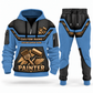 Personalized Painter Half Zip Hoodie + Jogger Combo with Name & Company — Slate Blue variant