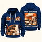 Personalized Painter Once and Always Quarter Zip Hoodie — Navy variant