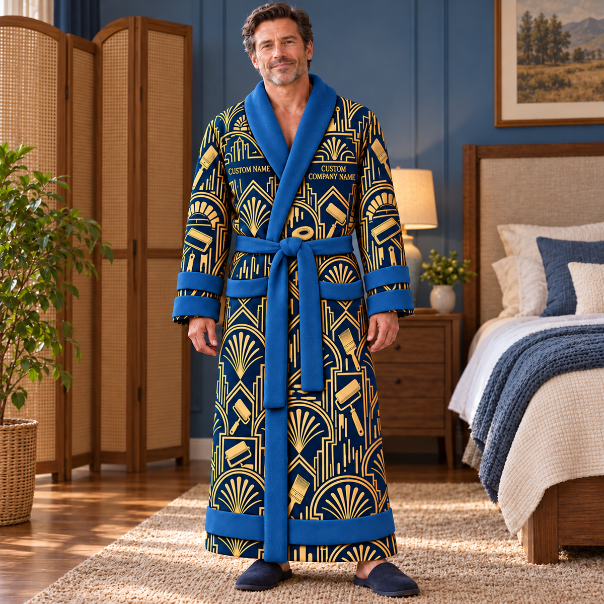 Personalized Painter Bathrobe – Art Deco Craft — dedicated listing hero