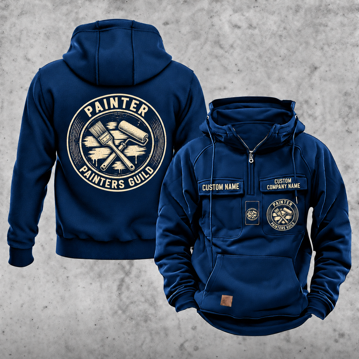 Personalized Painter Painters Guild Vintage Hoodie — Dark Blue variant