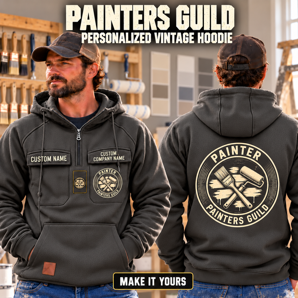 Personalized Painter Painters Guild Vintage Hoodie — dedicated listing hero