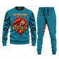 Personalized Painter Central Emblem Sweater + Jogger Combo — Teal variant