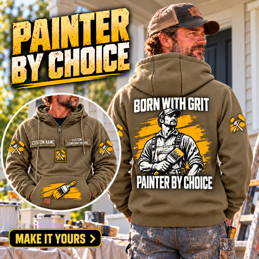 Personalized Painter By Choice Vintage Hoodie — dedicated listing hero