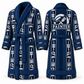 Personalized Painter Bathrobe – Workbench Stripes — Blue variant