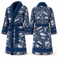Personalized Painter Bathrobe – Vintage Patchwork — Blue variant