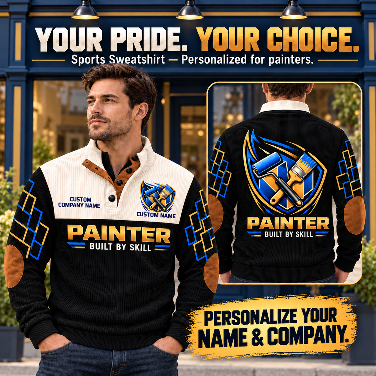 Personalized Painter Heritage Collar Sports Sweatshirt — dedicated listing hero