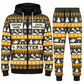 Personalized Painter Holiday Fair Isle Combo Zip Hoodie + Jogger with Name and Company — Charcoal Olive variant