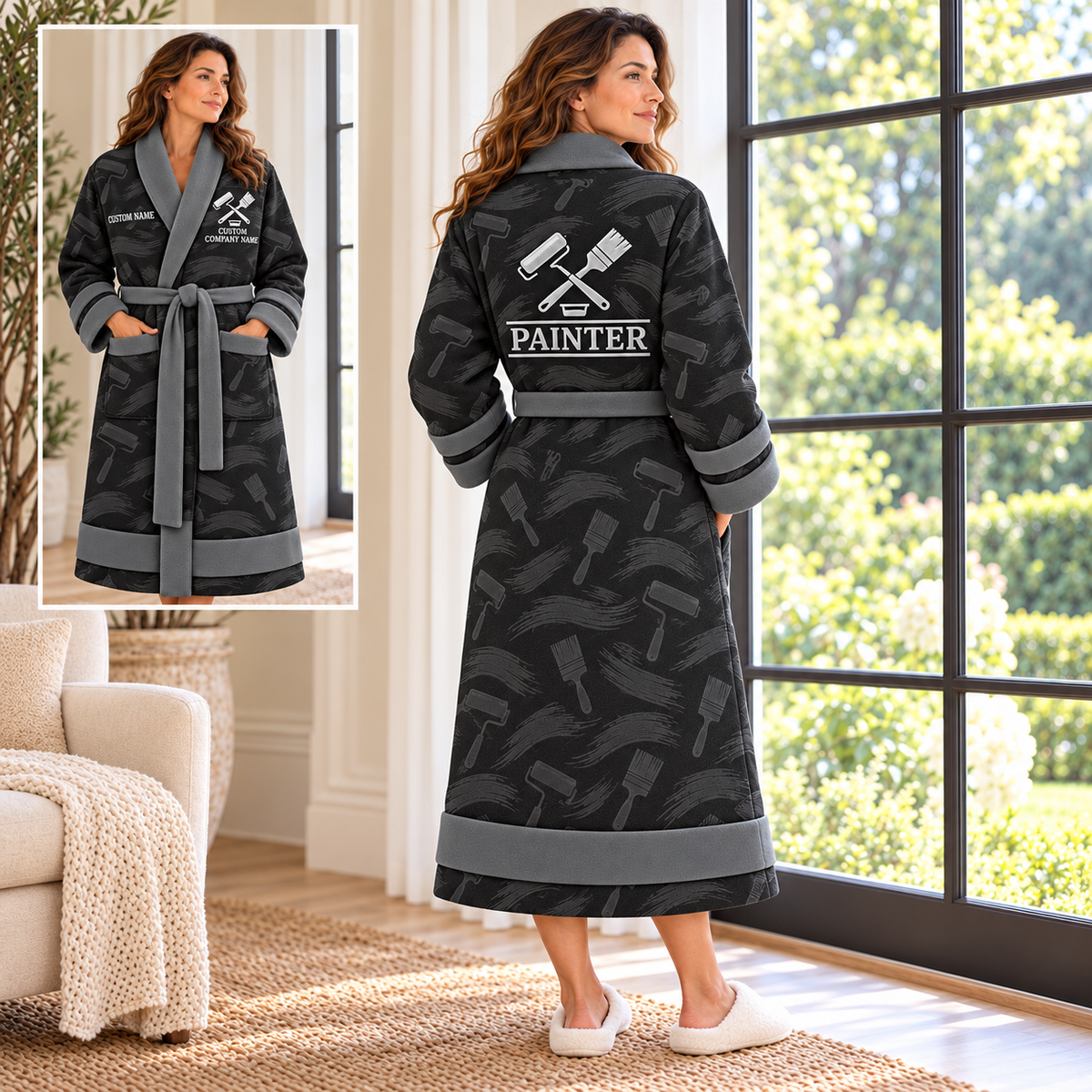 Personalized Painter Bathrobe – Signature Silhouette — dedicated listing hero