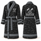 Personalized Painter Bathrobe – Signature Silhouette — Slate variant