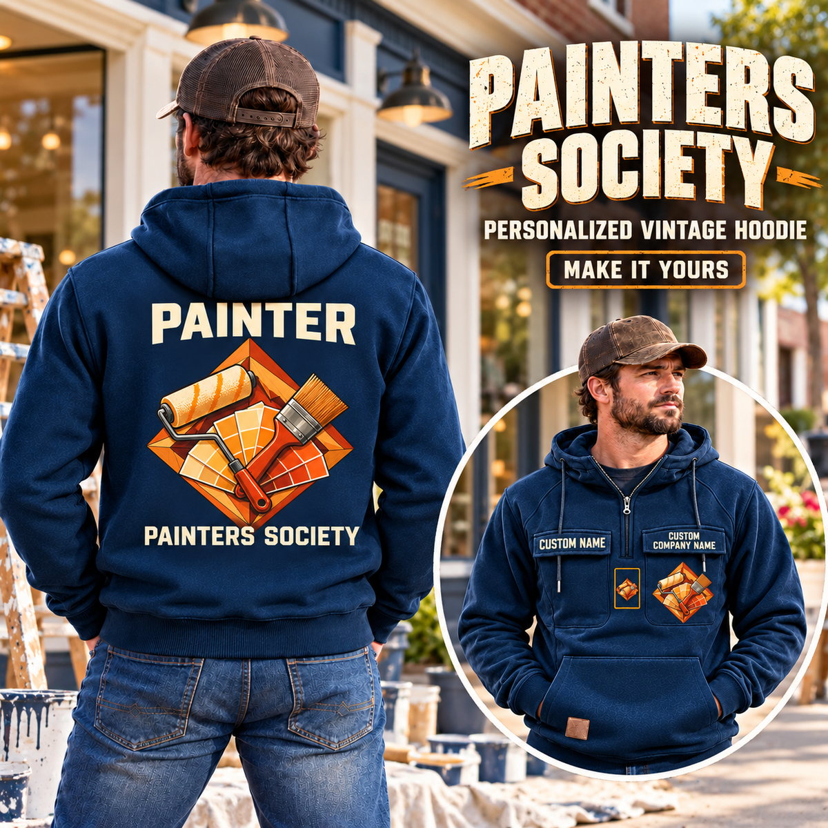 Personalized Painter Painters Society Vintage Hoodie — dedicated listing hero
