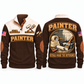 Personalized Painter Finished With Care Sports Sweatshirt — Brown variant