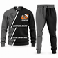 Personalized Painter Diagonal Stripe Sweater + Jogger Combo — Charcoal variant