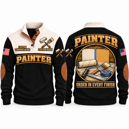 Personalized Painter Finish Perfection Sports Sweatshirt — Black variant