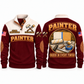 Personalized Painter Finish Perfection Sports Sweatshirt — Jujube Red variant