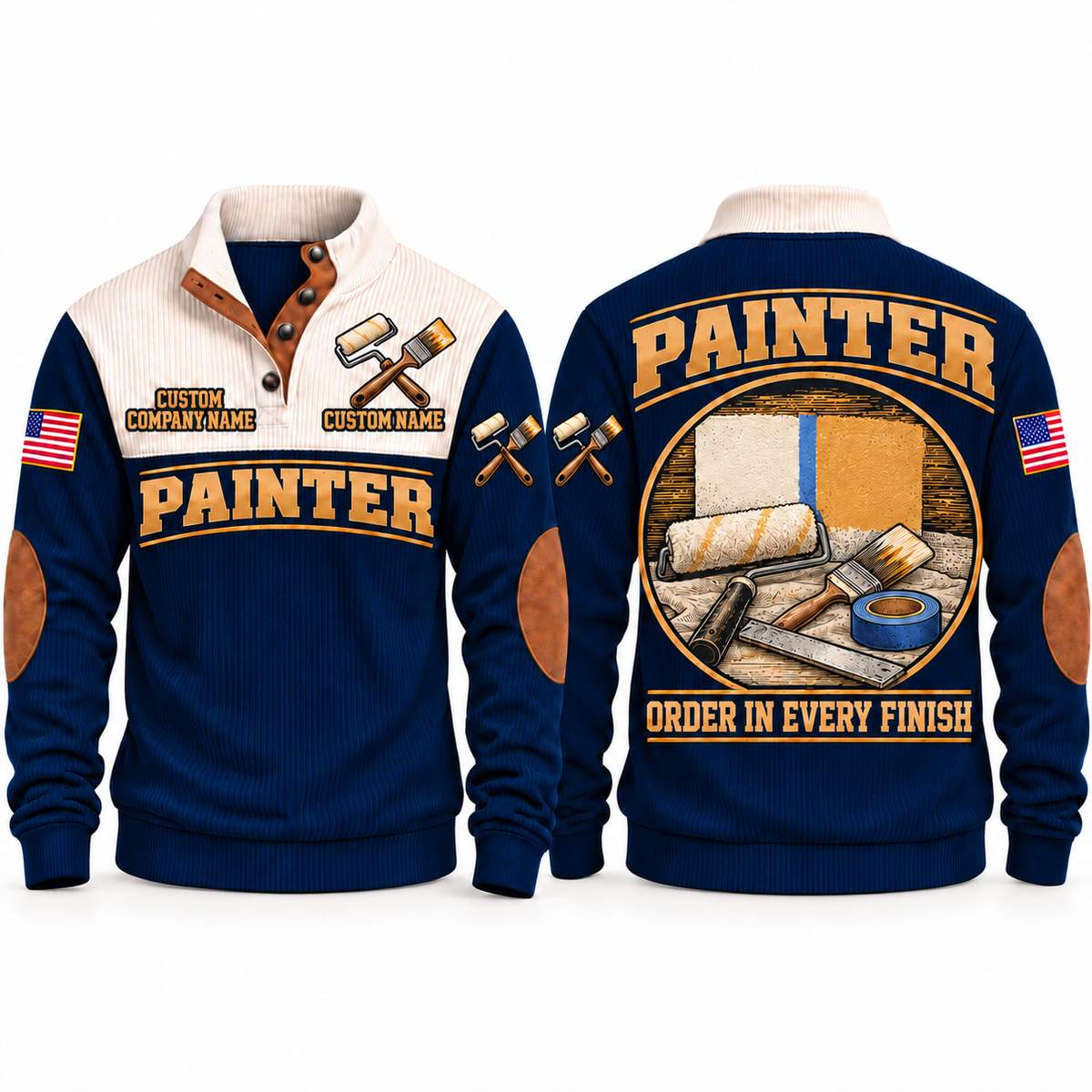 Personalized Painter Finish Perfection Sports Sweatshirt — Navy variant