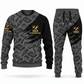 Personalized Painter Diagonal Brush Sweater + Jogger Combo — Charcoal variant