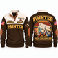 Personalized Painter Prep Check Paint Sports Sweatshirt — Brown variant